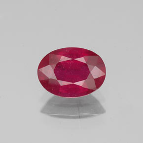 1,37 ctw natürlicher roter Rubin, Oval Schliff, VS-SI