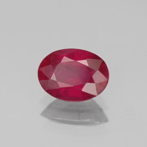 1,37 ctw natürlicher roter Rubin, Oval Schliff, VS-SI