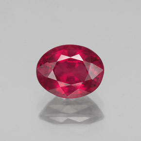 1,57 ctw natürlicher roter Rubin, Oval Schliff, VS-SI
