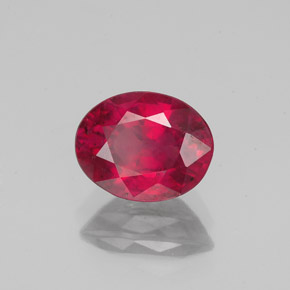 1,57 ctw natürlicher roter Rubin, Oval Schliff, VS-SI