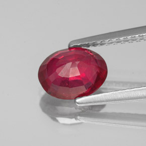 1,57 ctw natürlicher roter Rubin, Oval Schliff, VS-SI