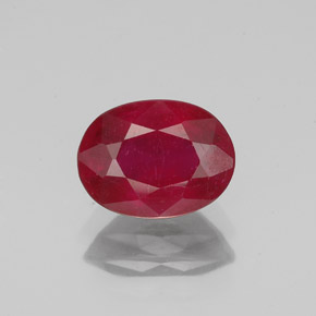 1,73 ctw natürlicher roter Rubin, Oval Schliff, SI