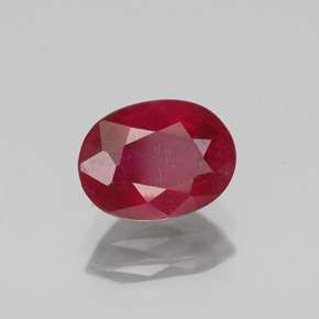 1,73 ctw natürlicher roter Rubin, Oval Schliff, SI