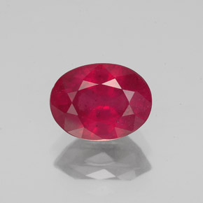 1,87 ctw natürlicher roter Rubin, Oval Schliff, VS-SI