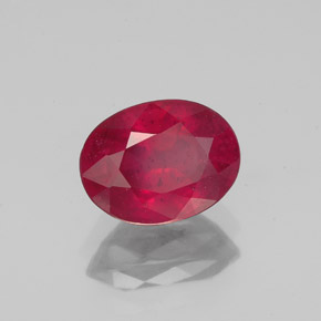 1,87 ctw natürlicher roter Rubin, Oval Schliff, VS-SI