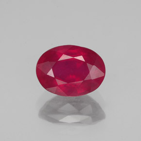 1,60 ctw natürlicher roter Rubin, Oval Schliff, VS-SI