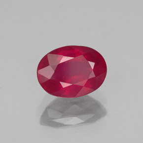 1,60 ctw natürlicher roter Rubin, Oval Schliff, VS-SI
