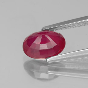 1,60 ctw natürlicher roter Rubin, Oval Schliff, VS-SI