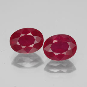  ct natürliche roter Rubin-Edelsteine, Oval Schliff, VS-SI