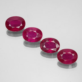  ct natürliche roter Rubin-Edelsteine, Oval Schliff, VS-SI