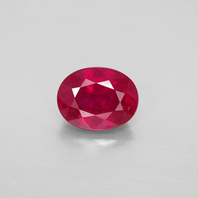 2,88 ctw natürlicher roter Rubin, Oval Schliff, VS-SI