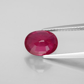 2,88 ctw natürlicher roter Rubin, Oval Schliff, VS-SI