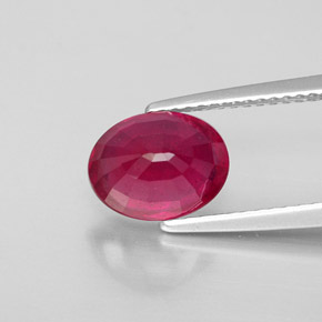 2,86 ctw natürlicher roter Rubin, Oval Schliff, VS-SI