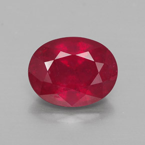 2,66 ctw natürlicher roter Rubin, Oval Schliff, VS-SI