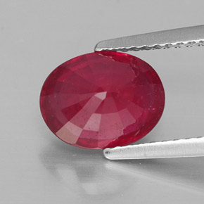 2,66 ctw natürlicher roter Rubin, Oval Schliff, VS-SI