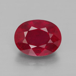 2,74 ctw natürlicher roter Rubin, Oval Schliff, VS-SI