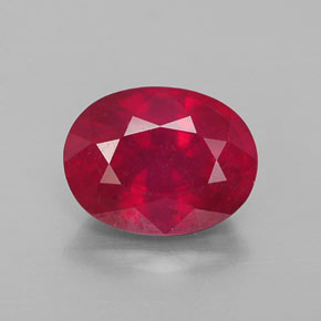 2,54 ctw natürlicher roter Rubin, Oval Schliff, VS-SI