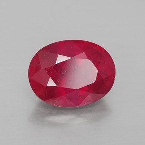 2,54 ctw natürlicher roter Rubin, Oval Schliff, VS-SI