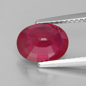 2,54 ctw natürlicher roter Rubin, Oval Schliff, VS-SI