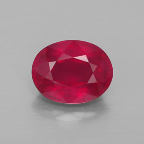 2,89 ctw natürlicher roter Rubin, Oval Schliff, VS-SI