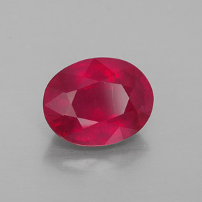 2,89 ctw natürlicher roter Rubin, Oval Schliff, VS-SI