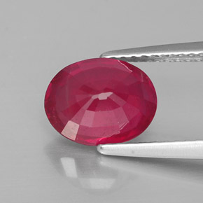 2,89 ctw natürlicher roter Rubin, Oval Schliff, VS-SI