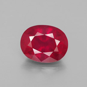 2,52 ctw natürlicher roter Rubin, Oval Schliff, VS-SI