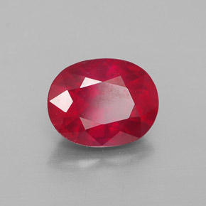 2,52 ctw natürlicher roter Rubin, Oval Schliff, VS-SI