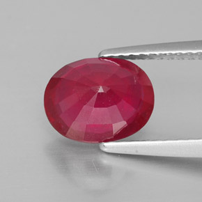 2,52 ctw natürlicher roter Rubin, Oval Schliff, VS-SI