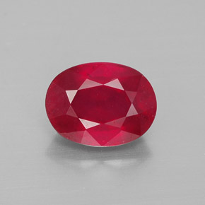 2,54 ctw natürlicher roter Rubin, Oval Schliff, VS-SI