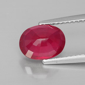 2,54 ctw natürlicher roter Rubin, Oval Schliff, VS-SI
