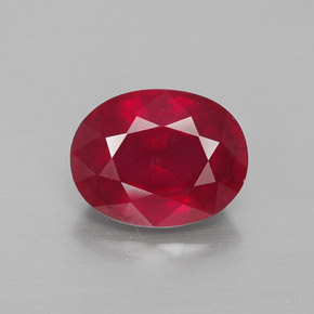 2,81 ctw natürlicher roter Rubin, Oval Schliff, VS-SI