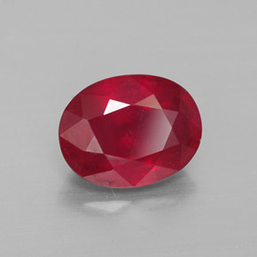 2,81 ctw natürlicher roter Rubin, Oval Schliff, VS-SI
