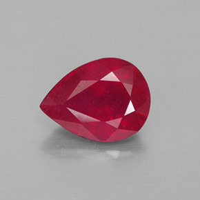 2,08 ctw natürlicher roter Rubin, Birnenform, VS-SI