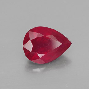 2,08 ctw natürlicher roter Rubin, Birnenform, VS-SI