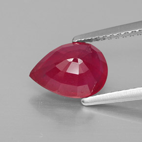 2,08 ctw natürlicher roter Rubin, Birnenform, VS-SI