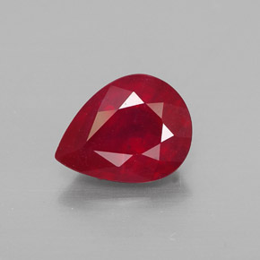 2,00 ctw natürlicher roter Rubin, Birnenform, VS-SI
