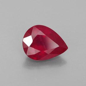 2,00 ctw natürlicher roter Rubin, Birnenform, VS-SI