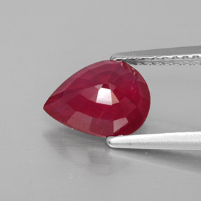 2,00 ctw natürlicher roter Rubin, Birnenform, VS-SI