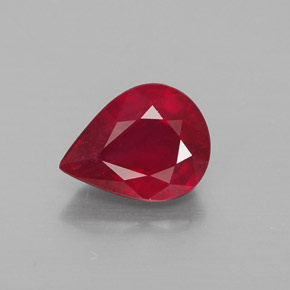 2,09 ctw natürlicher roter Rubin, Birnenform, VS-SI