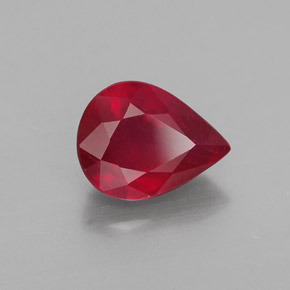 2,09 ctw natürlicher roter Rubin, Birnenform, VS-SI