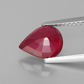 2,09 ctw natürlicher roter Rubin, Birnenform, VS-SI