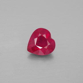 1,38 ctw natürlicher roter Rubin, Herzform, VS-SI