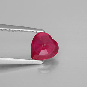 1,38 ctw natürlicher roter Rubin, Herzform, VS-SI