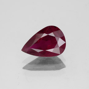 2,09 ctw natürlicher roter Rubin, Birnenform, VS-SI