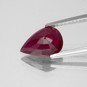 2,09 ctw natürlicher roter Rubin, Birnenform, VS-SI
