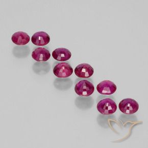 2.18 ct natürliche tieflila Rubin-Edelsteine, Runden, VS-SI