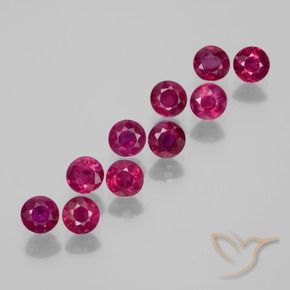 2.46 ct natürliche Mittelrot Rubin-Edelsteine, Runden, VS-SI