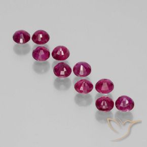 2.46 ct natürliche Mittelrot Rubin-Edelsteine, Runden, VS-SI