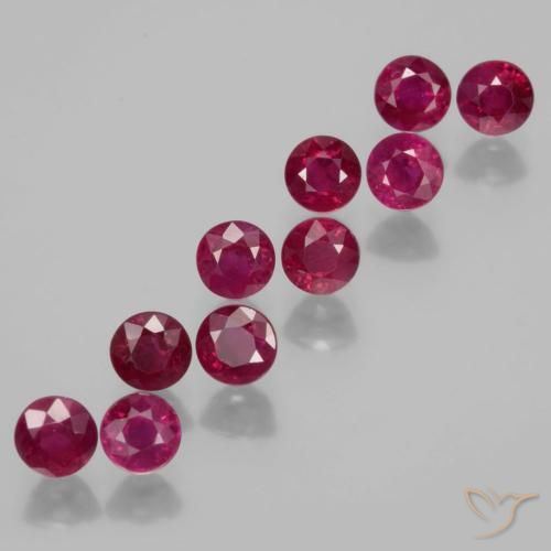 3.09 ct natürliche Rosaig-rot Rubin-Edelsteine, Runden, VS-SI